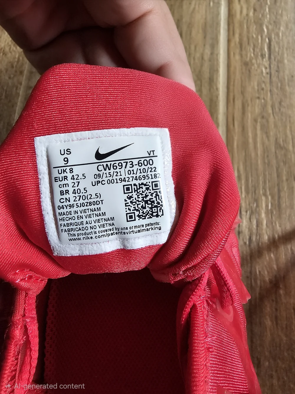 Nike Red Men's Athletic Lace-Up Sneakers